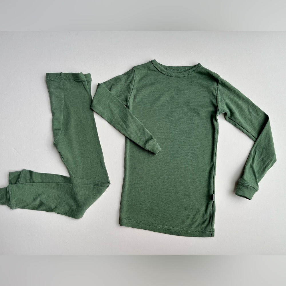 Pure Merino Wool KidsThermal Underwear Pajama Set